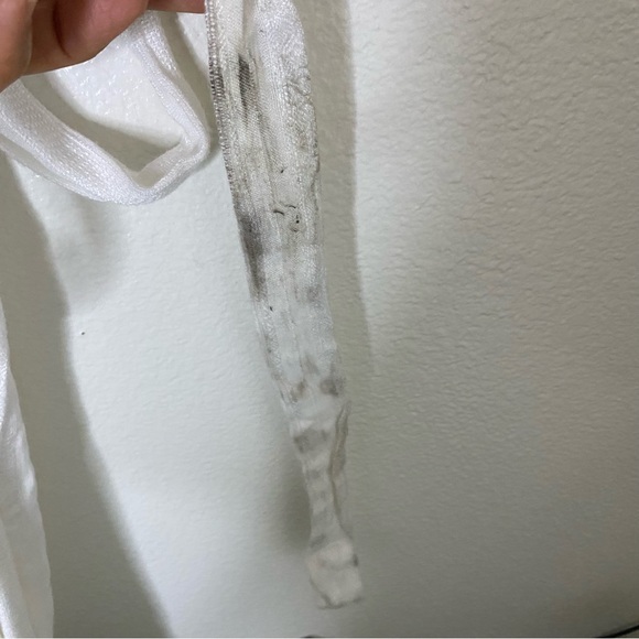 ) L Space GOA Womens Wrap Dress Size L White Cap Sleeve High Low Hem Coast… - Picture 15 of 16